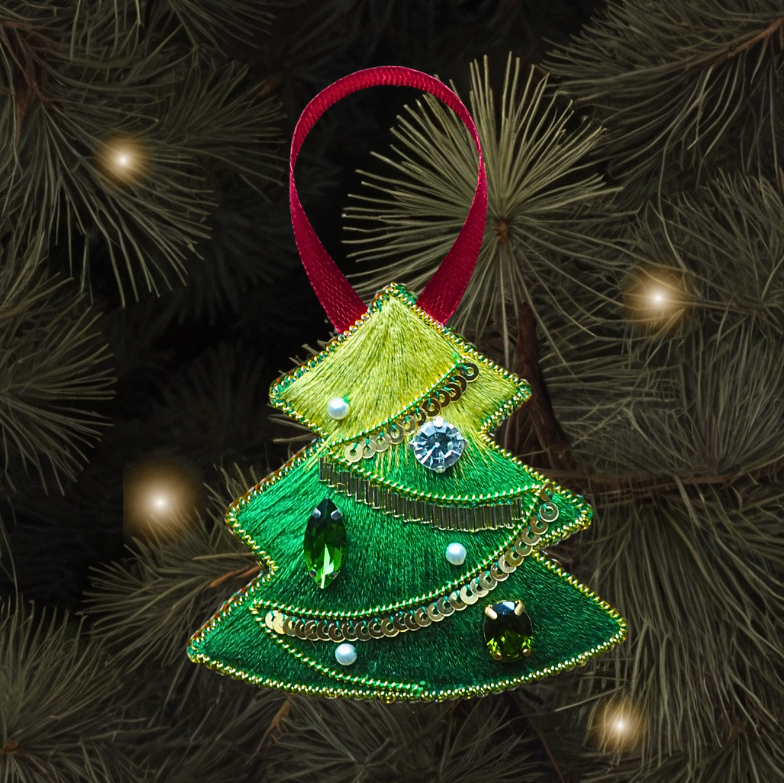 Christmas Tree Embroidery Kit for Beginners